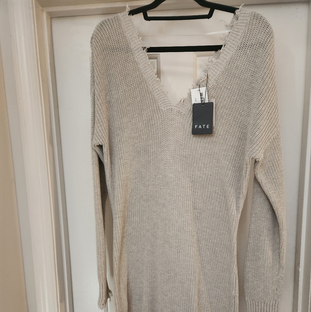Fate Beige Knit Pullover